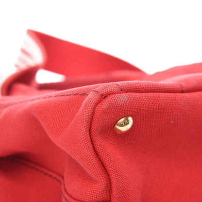 Prada Canapa Small Logo Tote Rosso Talco 19 of 23