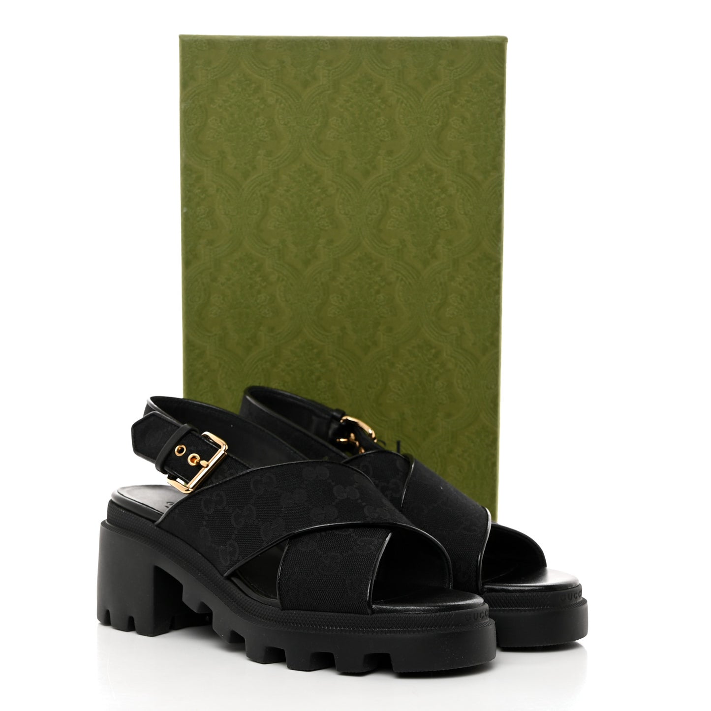 Monogram Granada Kid Trip 40/72mm Lug Sole Sandals 40 Black