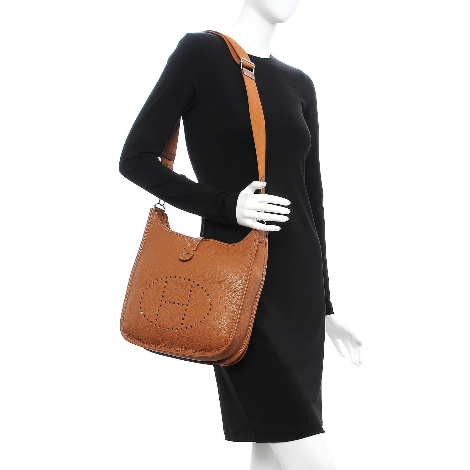 Hermes Taurillon Clemence Evelyne III PM Gold 2 of 7