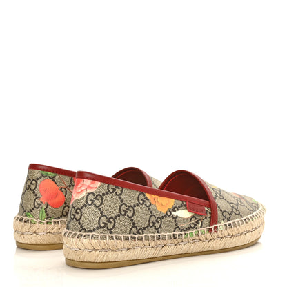 Gucci GG Supreme Monogram Tian Womens Espadrilles 36 Beige Multicolor Red 3 of 8