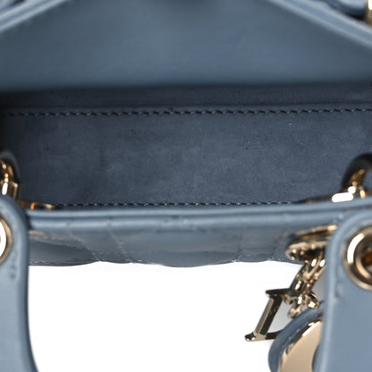 Christian Dior Lambskin Cannage Micro Lady Dior Cloud Blue 5 of 10