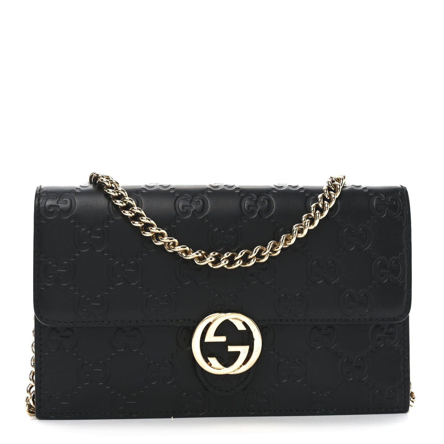 Guccissima Icon Chain Wallet Black