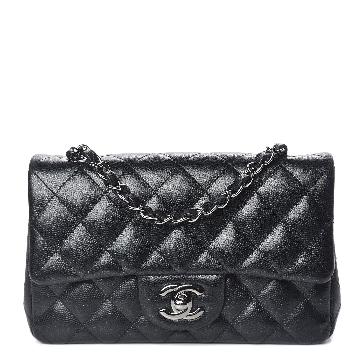 Chanel Iridescent Caviar Quilted Mini Rectangular Flap Black 1 of 10