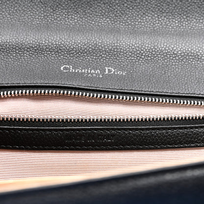 Christian Dior Grained Calfskin Medium Diorama Flap Bag Black 7 of 10