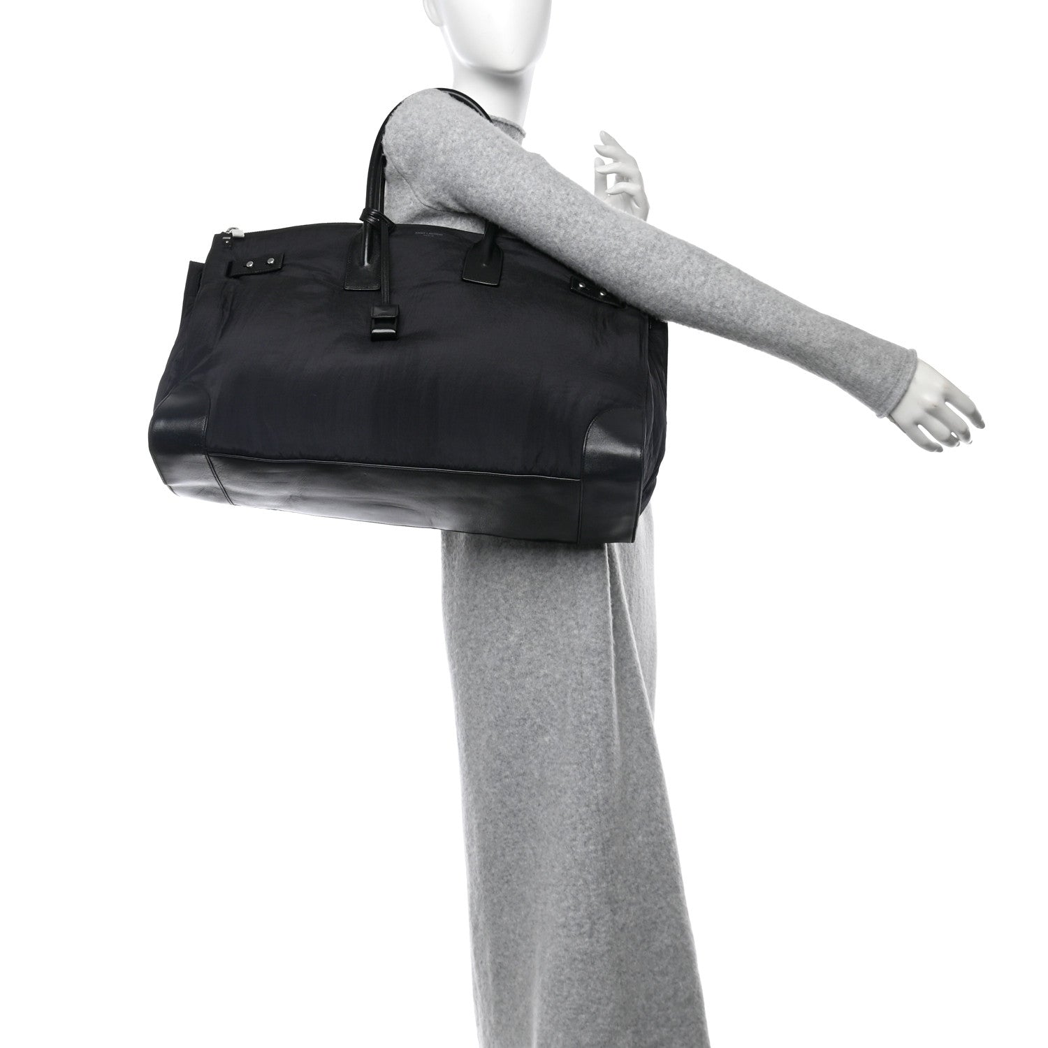 Saint Laurent Nylon Calfskin 48H Sac De Jour Duffle Black 2 of 13