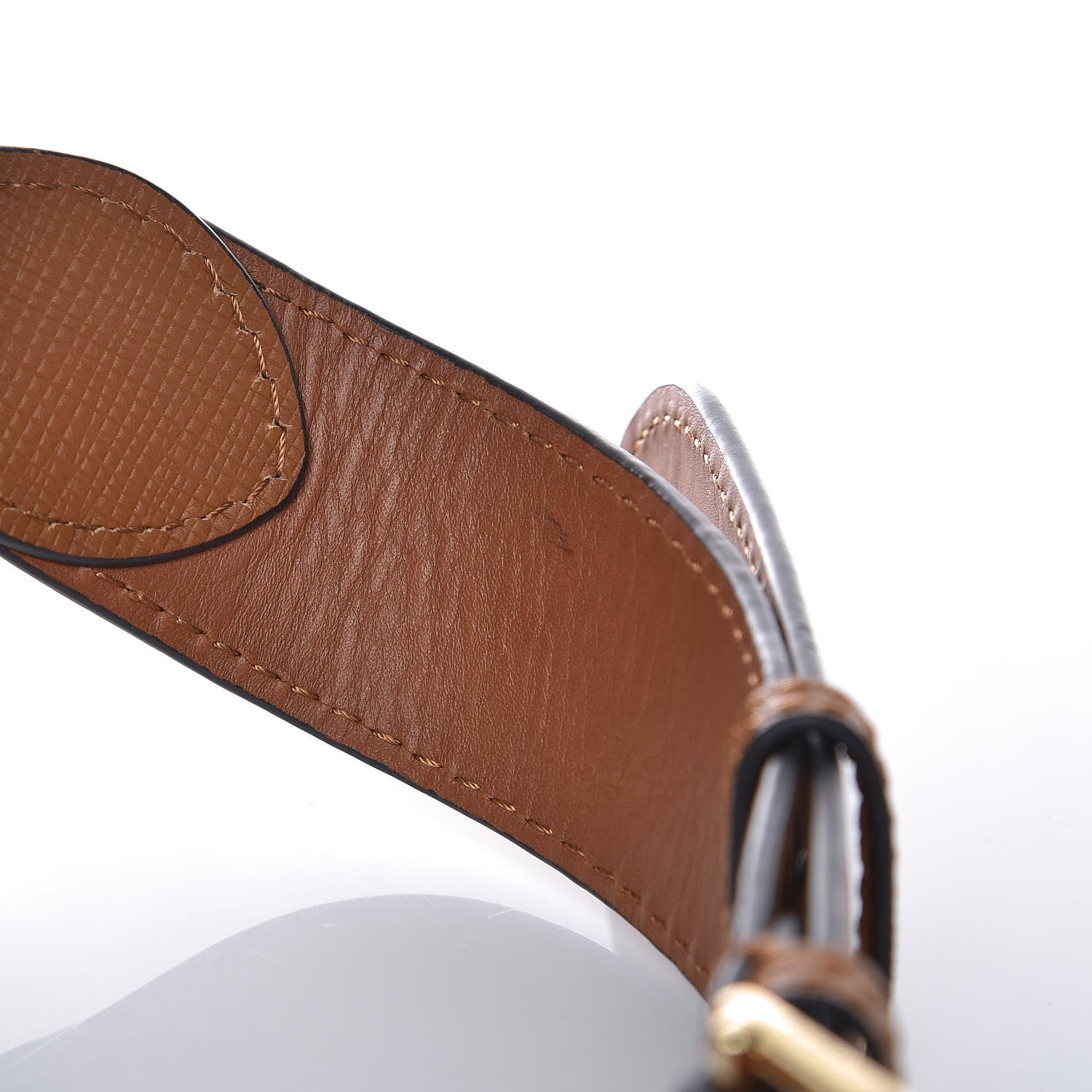 Burberry House Check Bridle Calfskin Small Madison Buckle Bag Tan 12 of 12