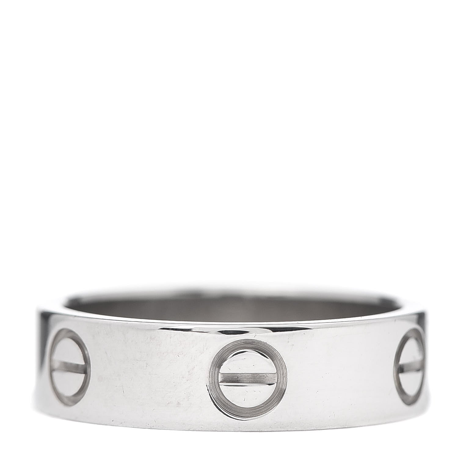 Cartier 18K White Gold 5.5mm LOVE Ring 55 7.25 3 of 4
