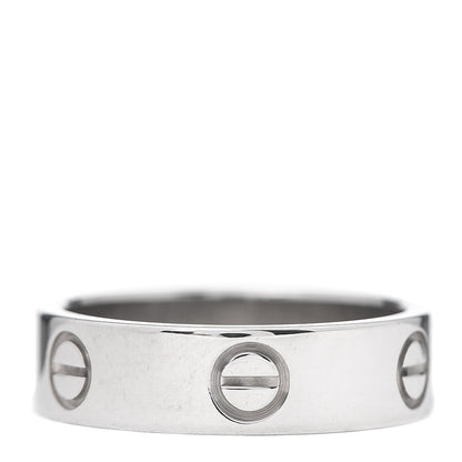 Cartier 18K White Gold 5.5mm LOVE Ring 55 7.25 3 of 4