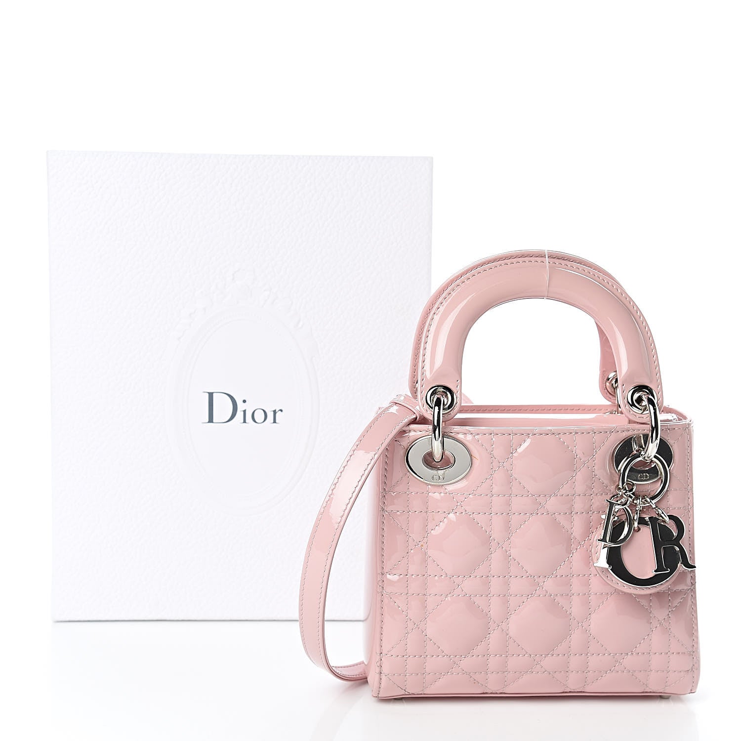 Christian Dior Patent Cannage Mini Lady Dior Pink 12 of 12