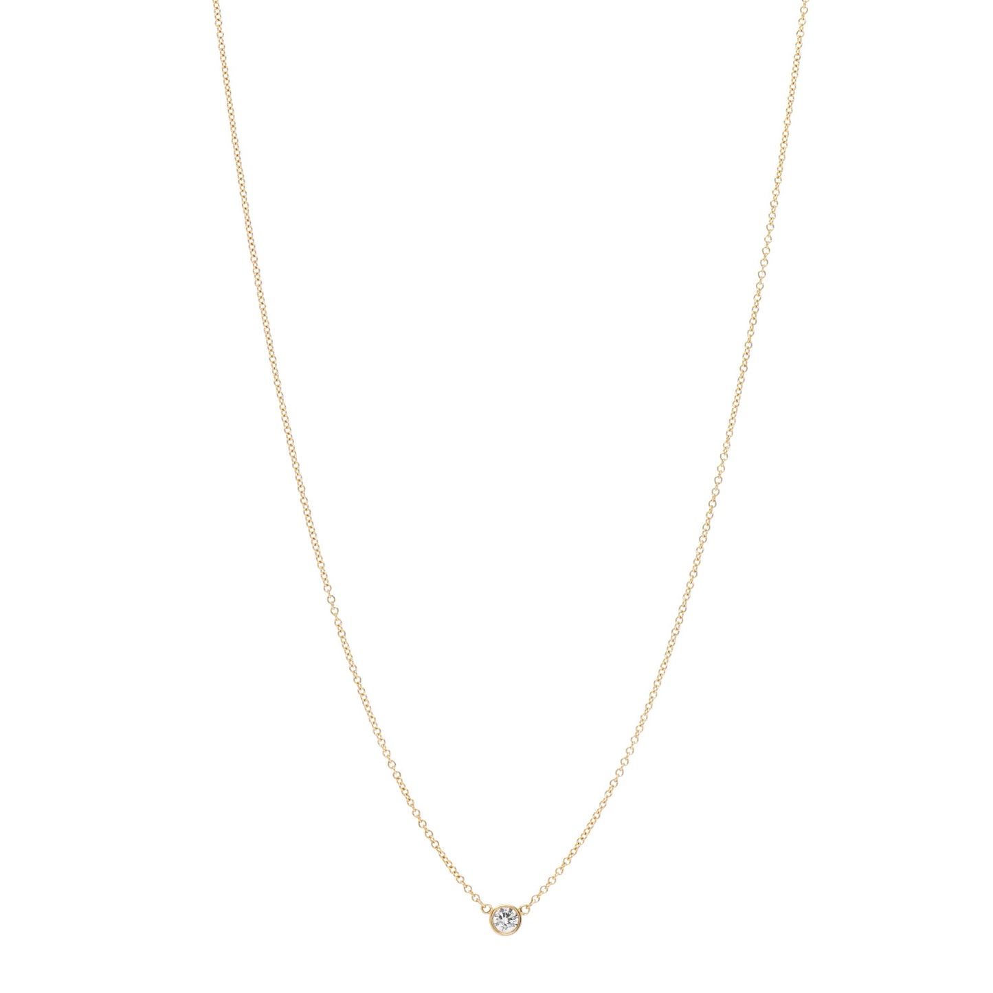 18K Yellow Gold Diamond .14ct Elsa Peretti Diamonds by the Yard Pendant Necklace