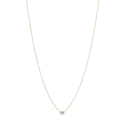 Tiffany 18K Yellow Gold Diamond .14ct Elsa Peretti Diamonds by the Yard Pendant Necklace 1 of 4