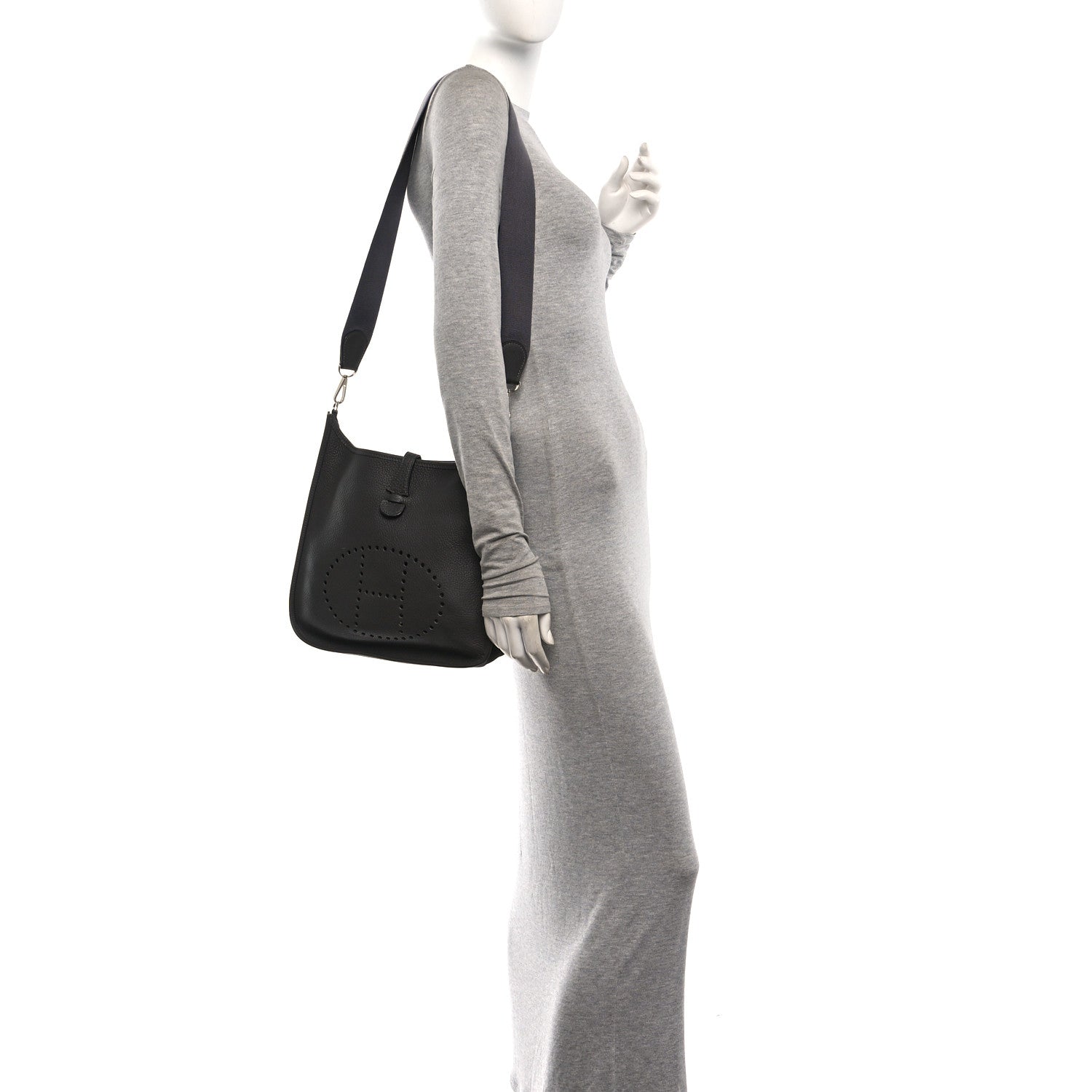 Hermes Taurillon Clemence Evelyne III PM Graphite 2 of 10