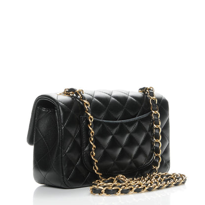 Chanel Lambskin Quilted Mini Rectangular Flap Black 3 of 7