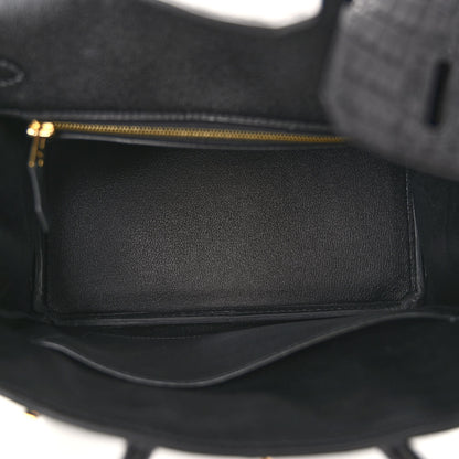 Hermes Matte Alligator Birkin 25 Black 5 of 13