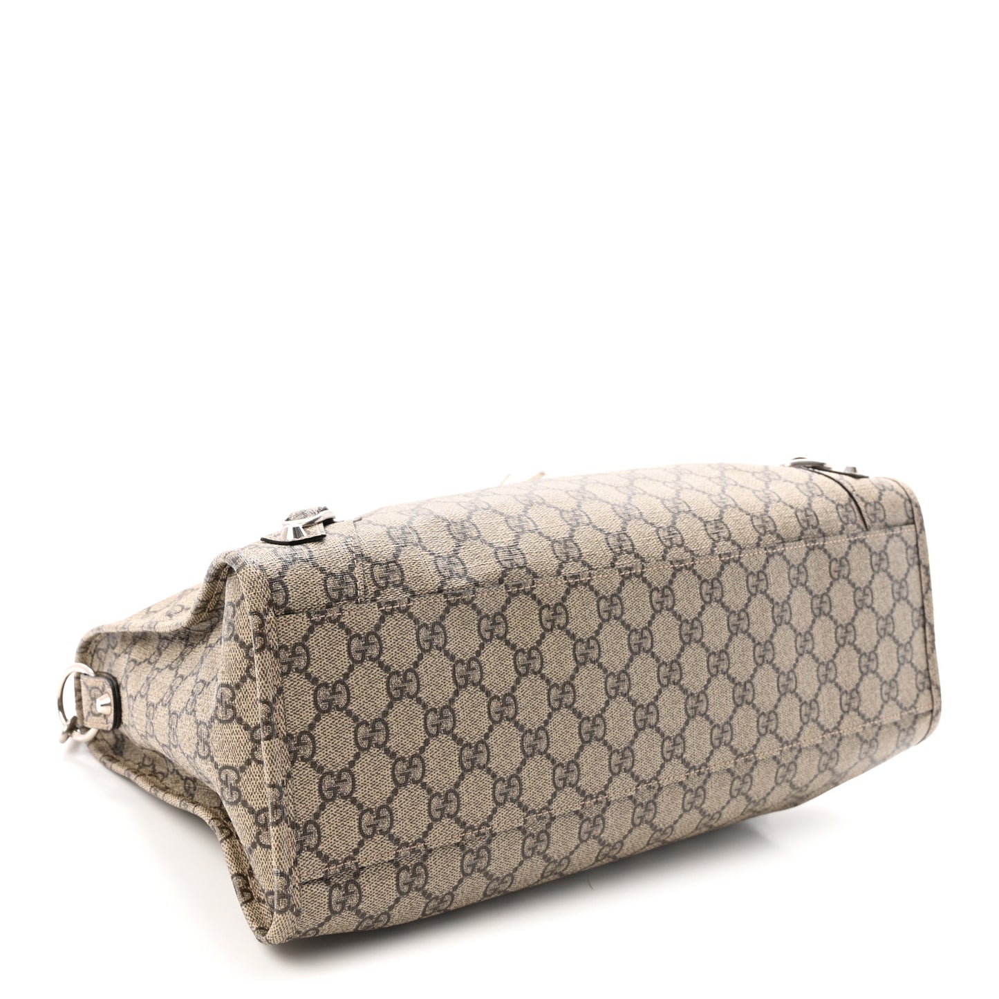 X GUCCI GG Supreme Monogram Neo Classic Silver Hardware City Beige Ebony