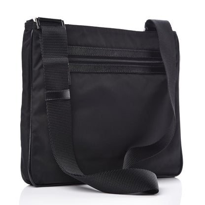 Prada Nylon Flat Messenger Bag Black 3 of 10