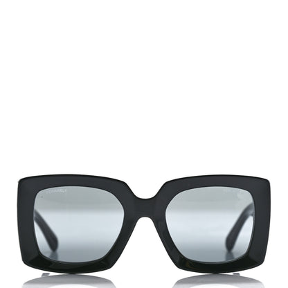 Chanel Square CC Sunglasses Black 2 of 7