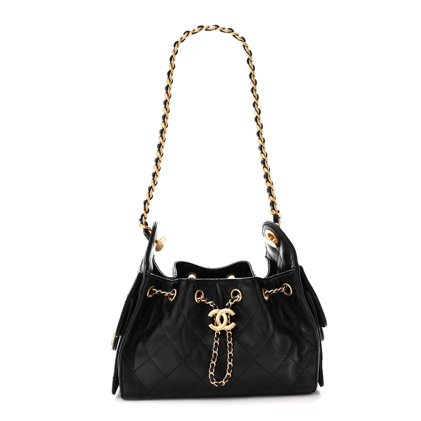 Caviar Quilted Mini Chanel 25 Handbag Black