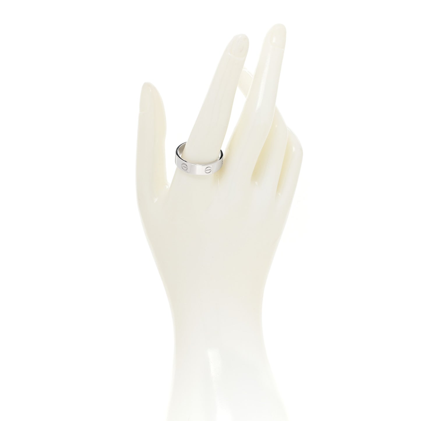 18K White Gold 5.5mm LOVE Ring 67 12