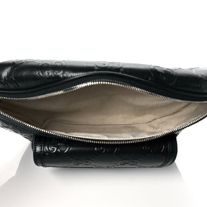 Gucci Calfskin GG Tennis Embossed Pocket Belt Bag Black 4 of 10