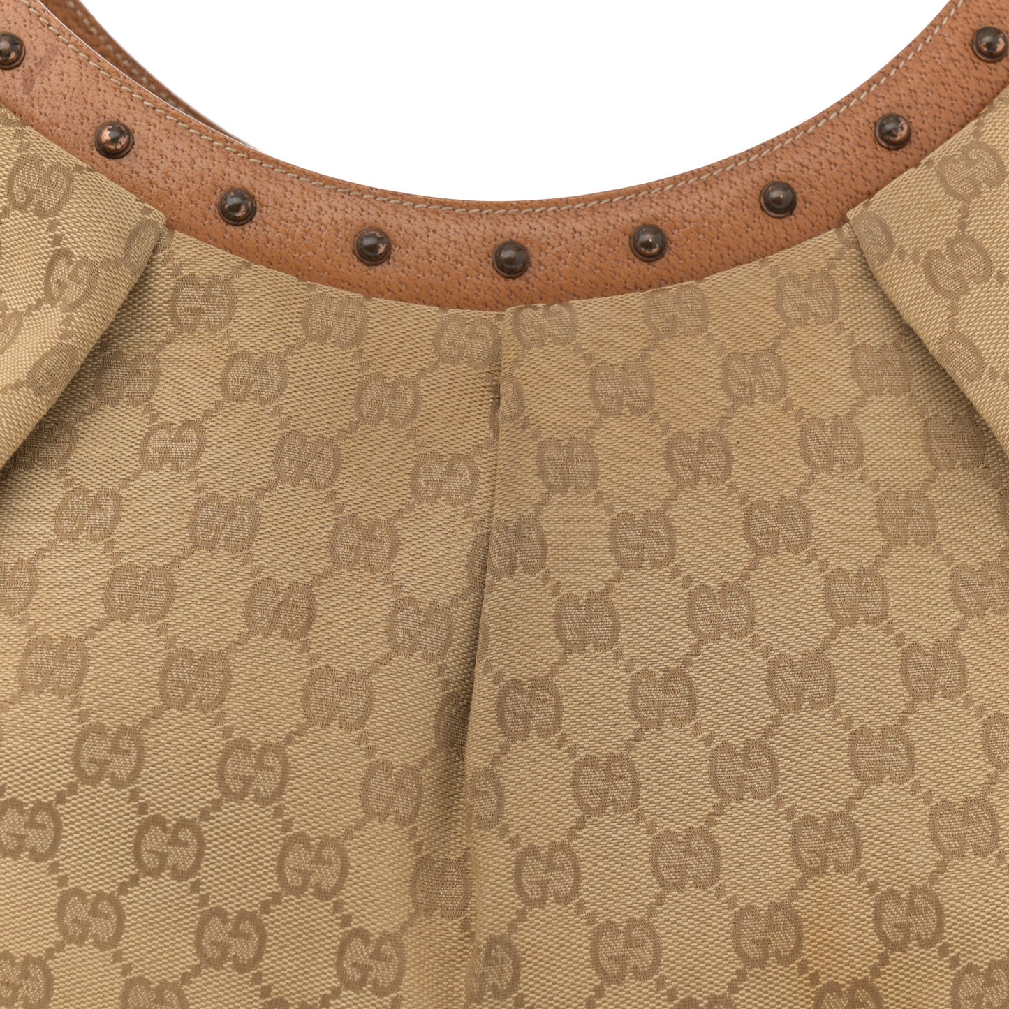 Monogram Bamboo Handle Bag Brown