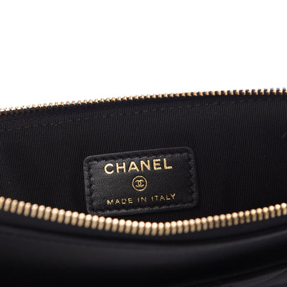 Chanel Lambskin Quilted Flap Clutch Black 6 of 10