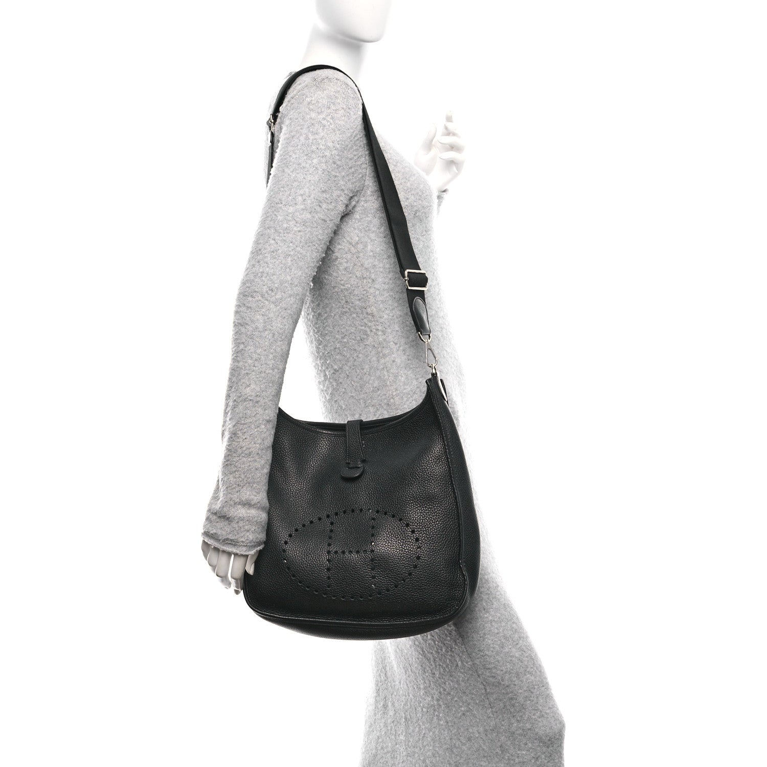 Hermes Taurillon Clemence EVELYNE III GM Black 2 of 10