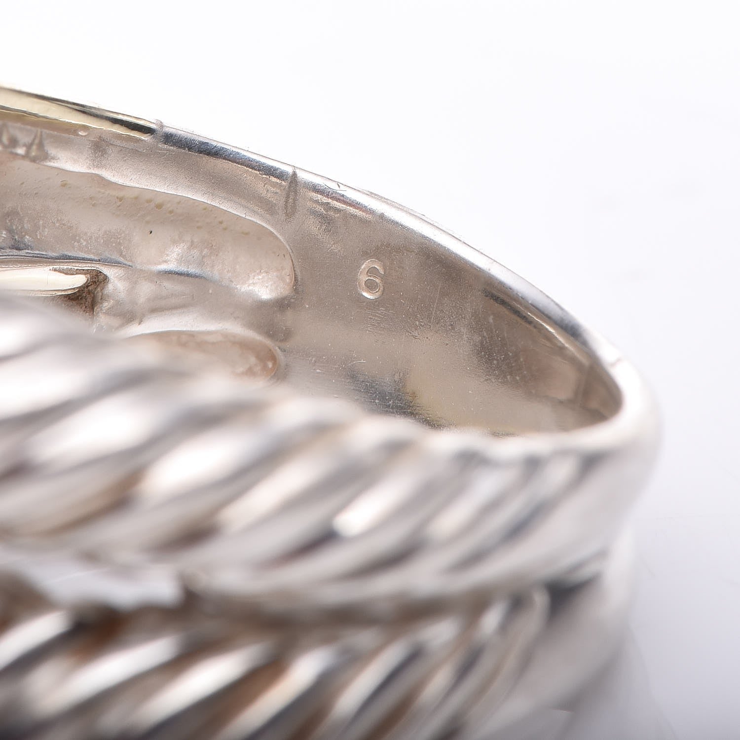 David Yurman Sterling Silver 18K Yellow Gold Single Loop Labyrinth 51 5.75 4 of 5