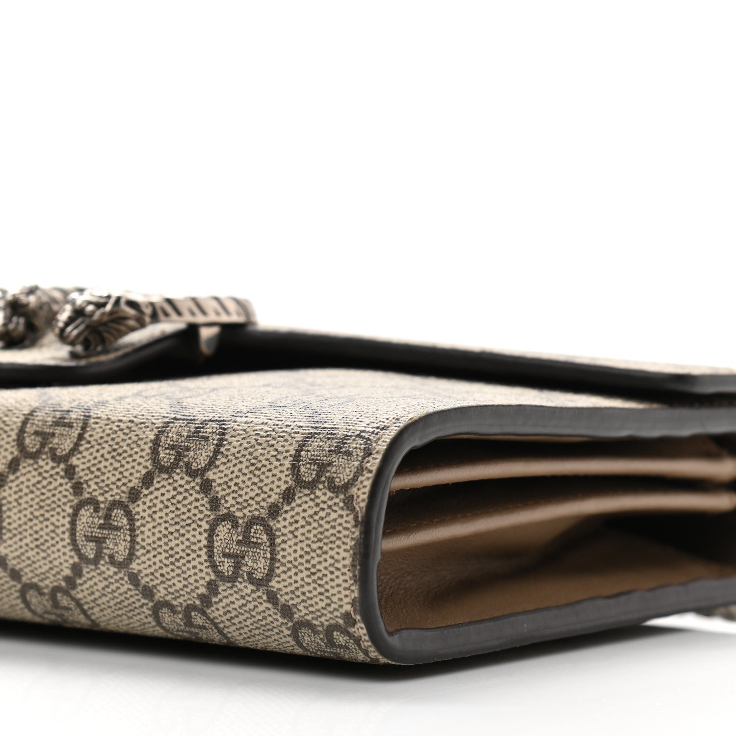 Gucci GG Supreme Monogram Mini Dionysus Chain Wallet Beige Taupe 10 of 11
