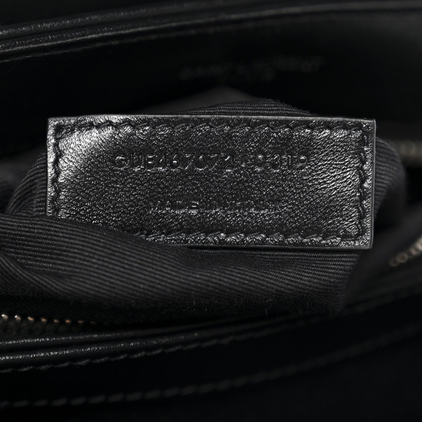 Calfskin Y Quilted Monogram Toy Loulou Crossbody Bag Black