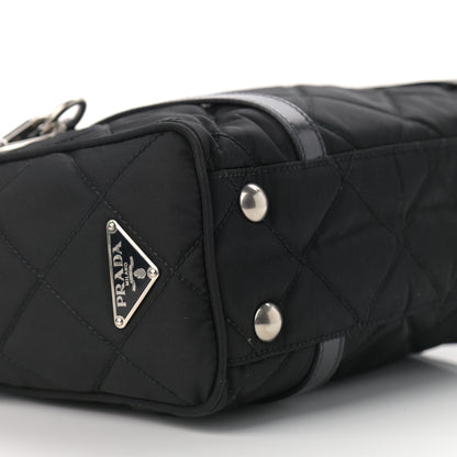 Prada Nylon Tessuto Quilted Chain Shoulder Bag Black 8 of 9