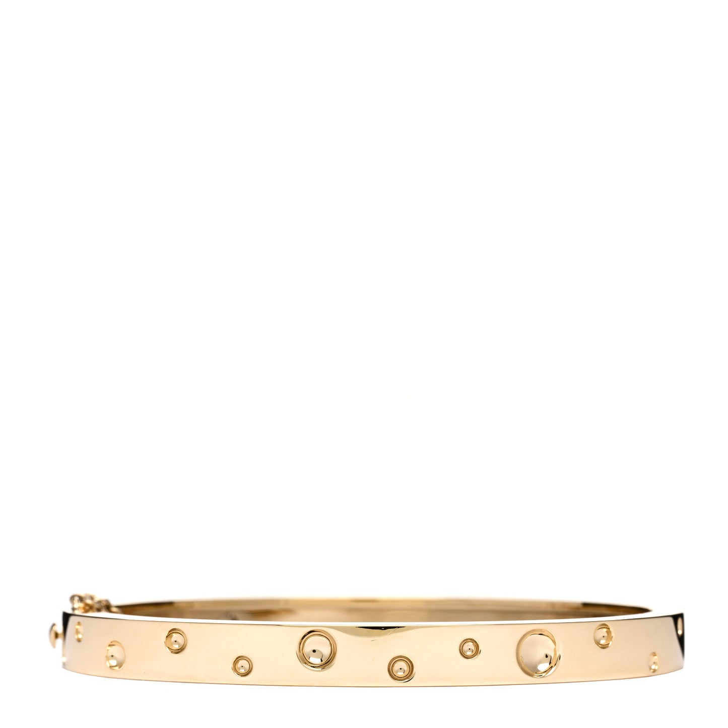 18K Yellow Gold Diamond Pois Moi Luna Bangle Bracelet
