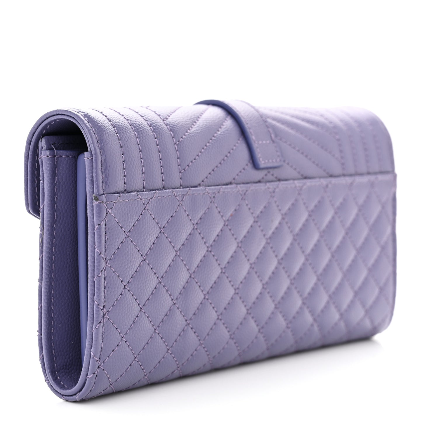 Grain De Poudre Mixed Matelasse Triquilt Large Monogram Wallet Mauve