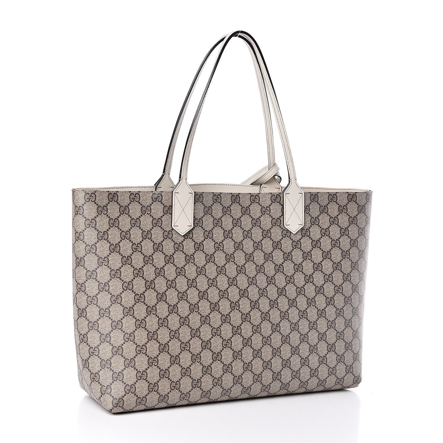 Gucci GG Supreme Monogram Medium Reversible Tote Beige White 3 of 16