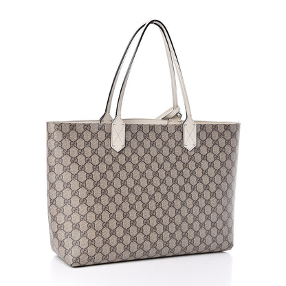 Gucci GG Supreme Monogram Medium Reversible Tote Beige White 3 of 16