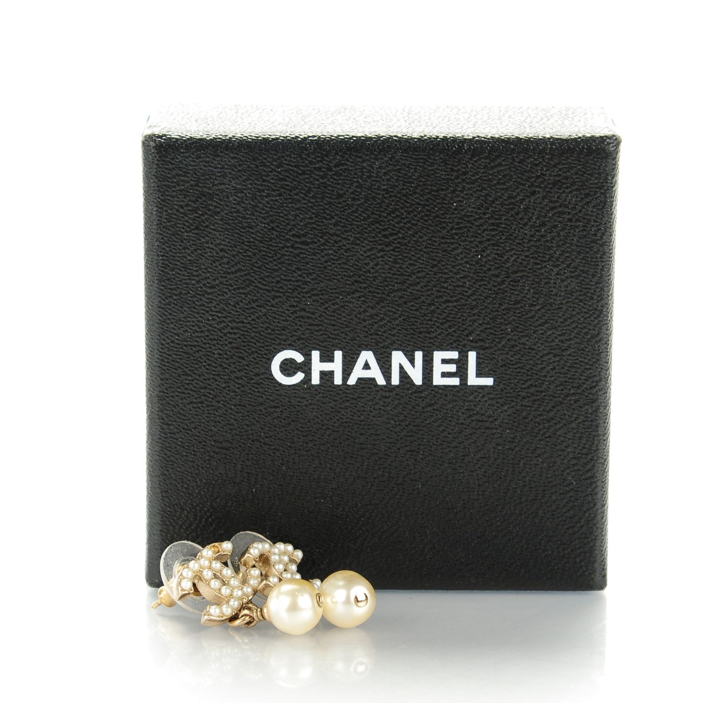 Pearl CC Drop Earrings Gold