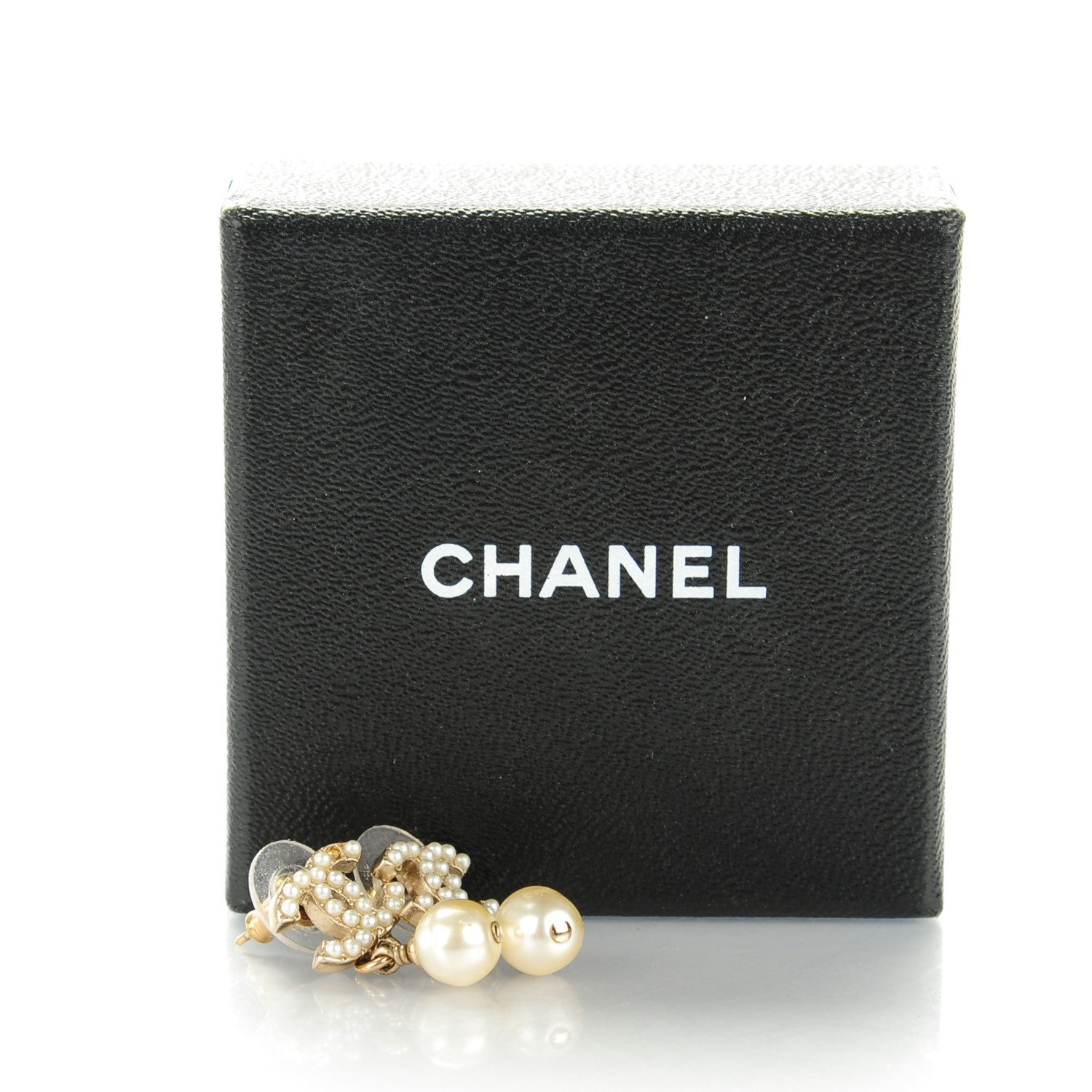 Chanel Pearl CC Drop Earrings Gold 7 of 7