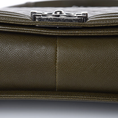 Chanel Caviar Quilted New Medium Boy Flap Khaki 11 of 13