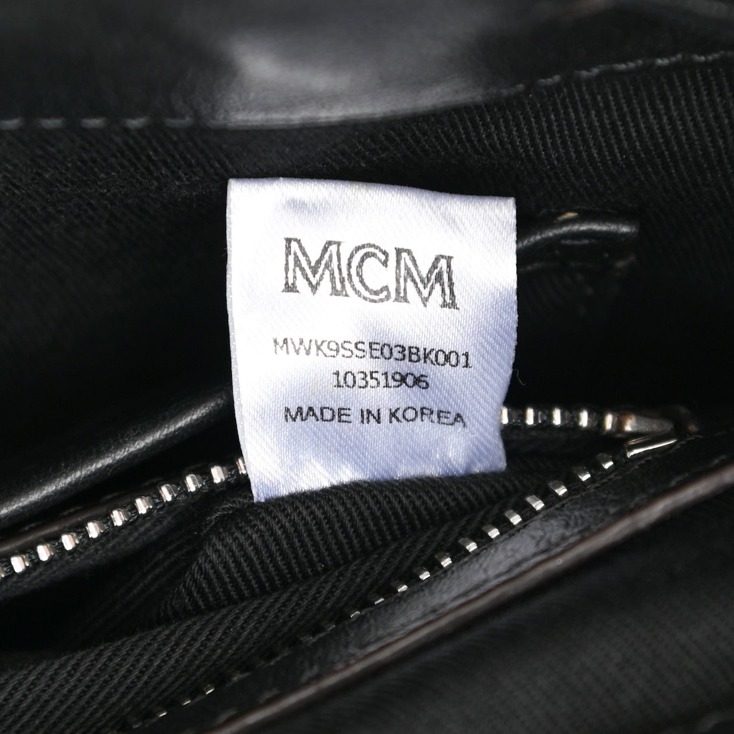 MCM Calfskin Ottomar Monogram Essential Backpack Black 7 of 14