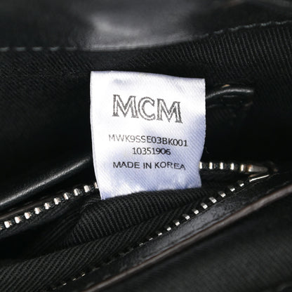 MCM Calfskin Ottomar Monogram Essential Backpack Black 7 of 14