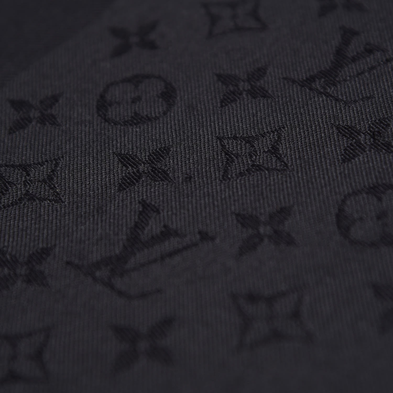 Louis Vuitton Wool Silk Monogram Shawl Black 6 of 17