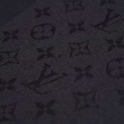 Louis Vuitton Wool Silk Monogram Shawl Black 6 of 17