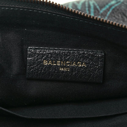 Balenciaga Agneau Classic Hardware Graffiti Small Pouch Black Multicolor 7 of 8