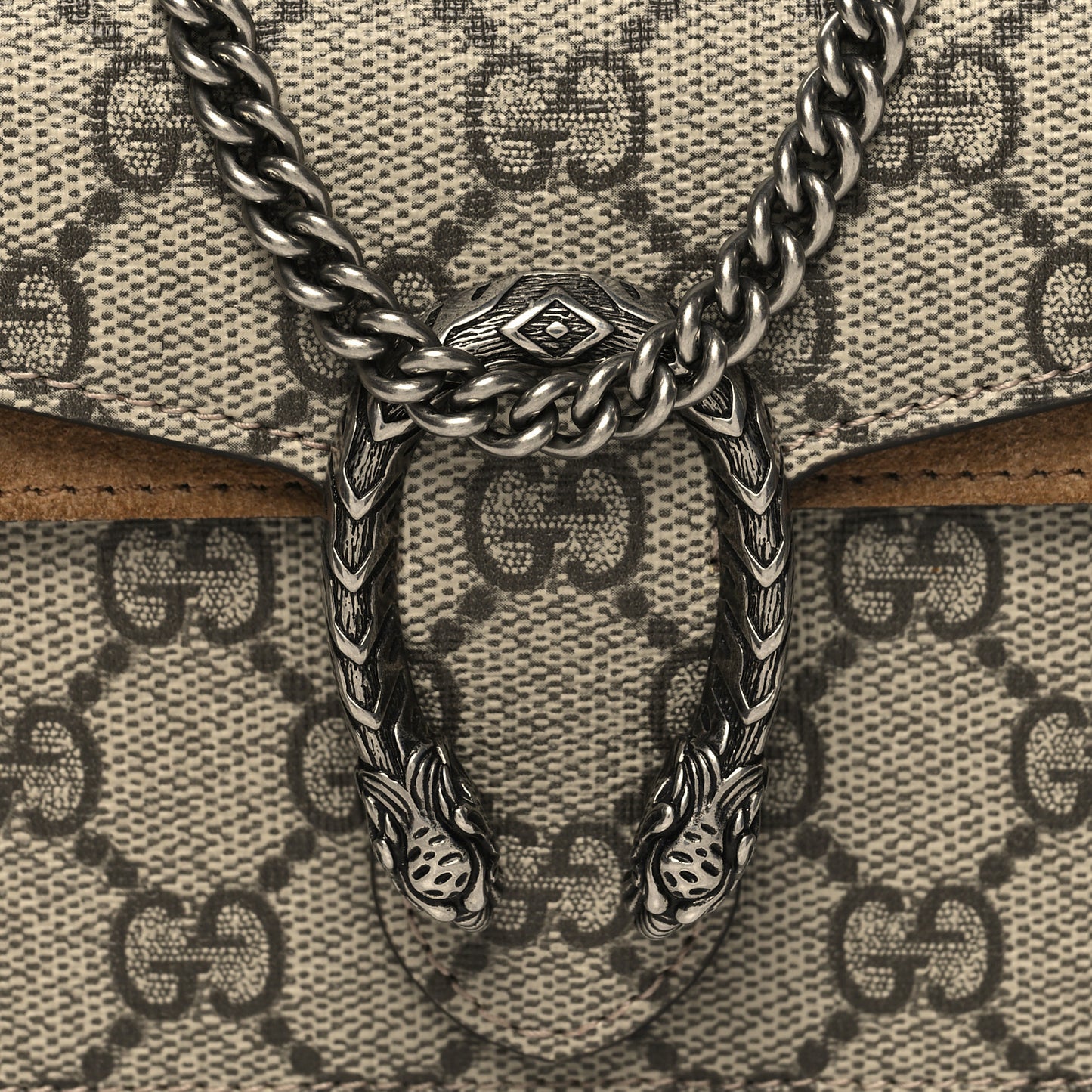 GG Supreme Monogram Super Mini Dionysus Shoulder Bag Taupe