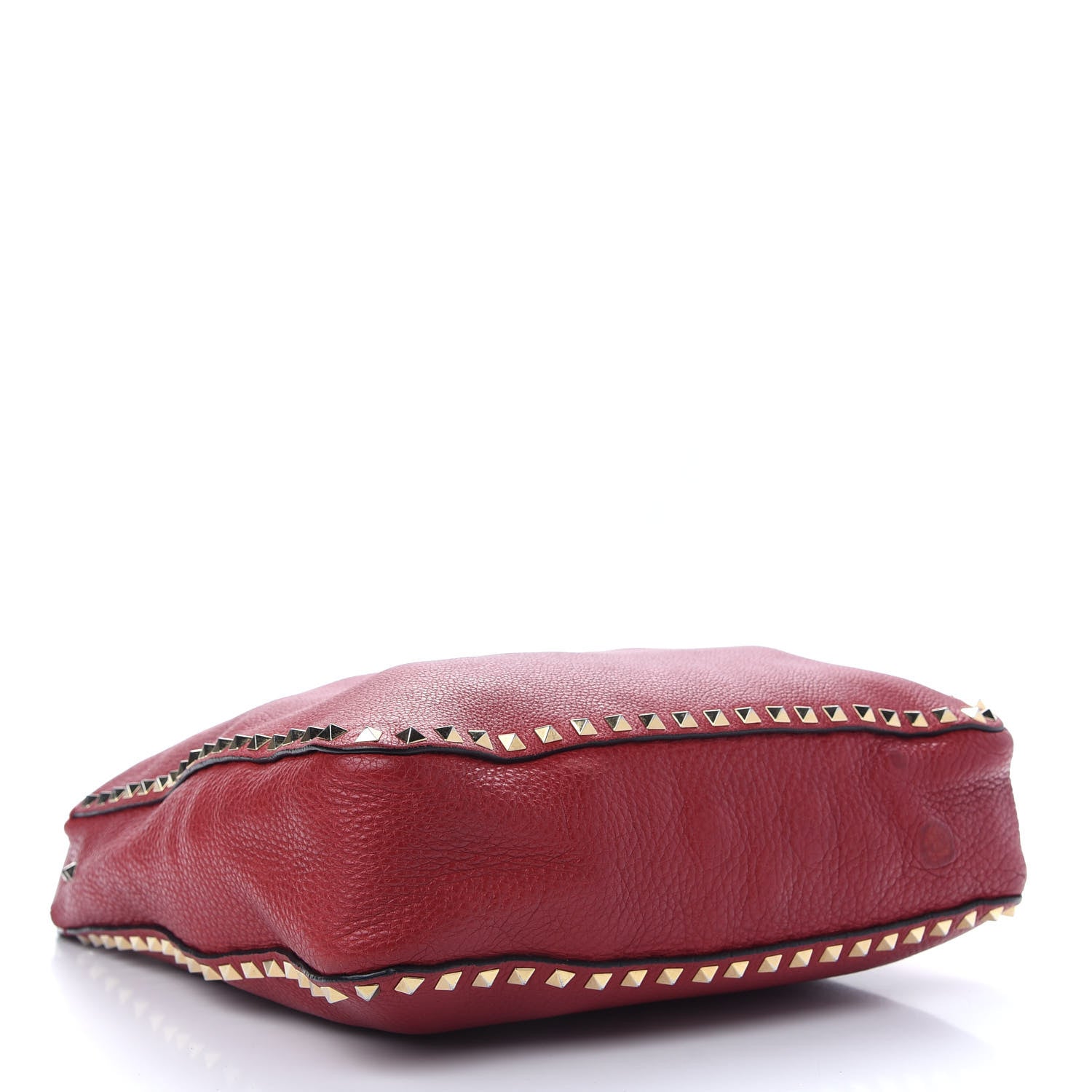 Valentino Garavani Pebbled Calfskin Large Rockstud Flip-Lock Messenger Bag Scarlet 3 of 10