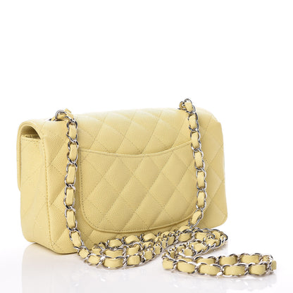 Chanel Caviar Quilted Mini Rectangular Flap Light Yellow 3 of 12