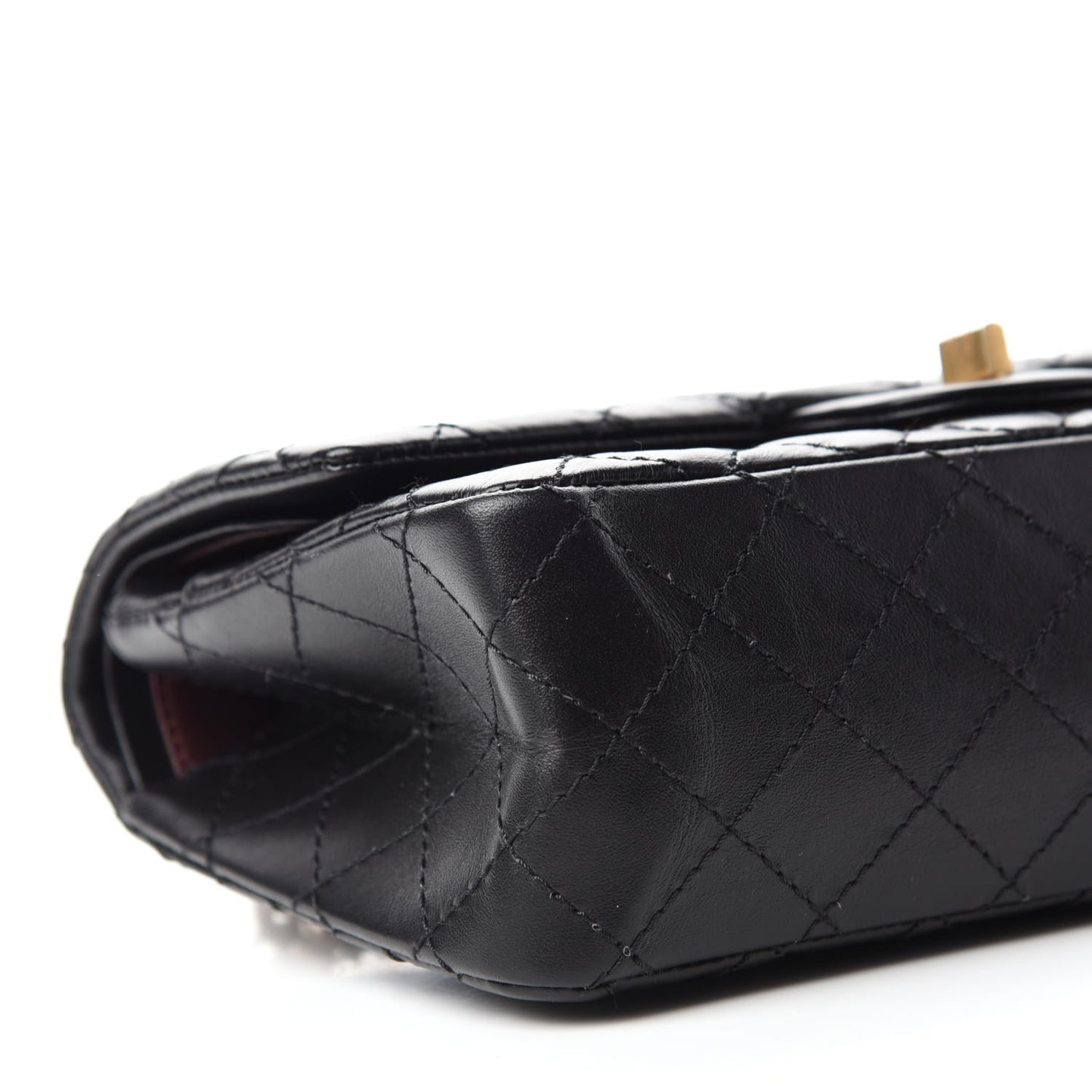 Aged Calfskin Quilted 2.55 Reissue 225 Flap Black
