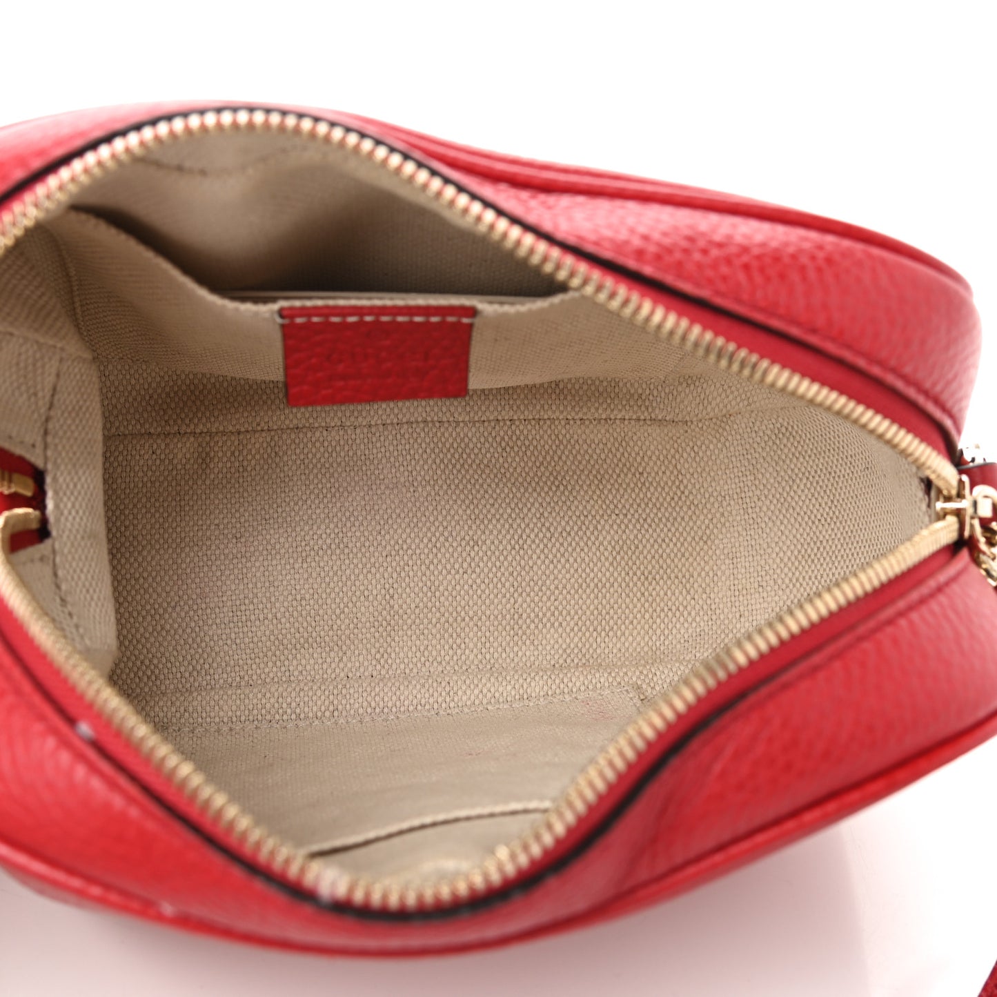 Pebbled Calfskin Small Soho Disco Bag Tabasco Red