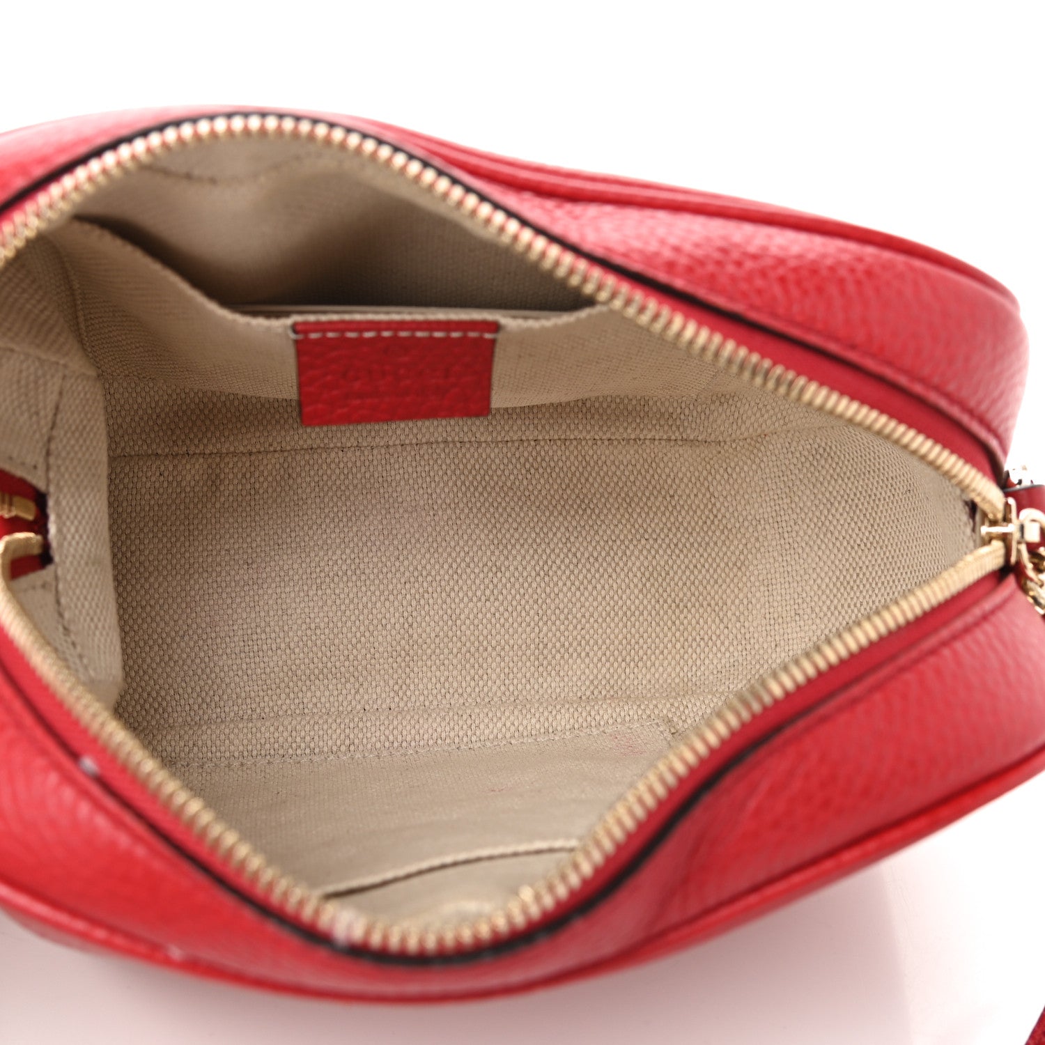 Gucci Pebbled Calfskin Small Soho Disco Bag Tabasco Red 5 of 9