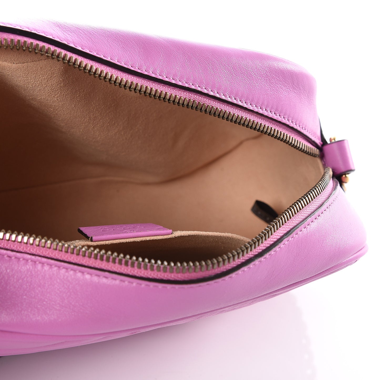 Calfskin Matelasse Small GG Marmont Chain Shoulder Bag Candy Mousse